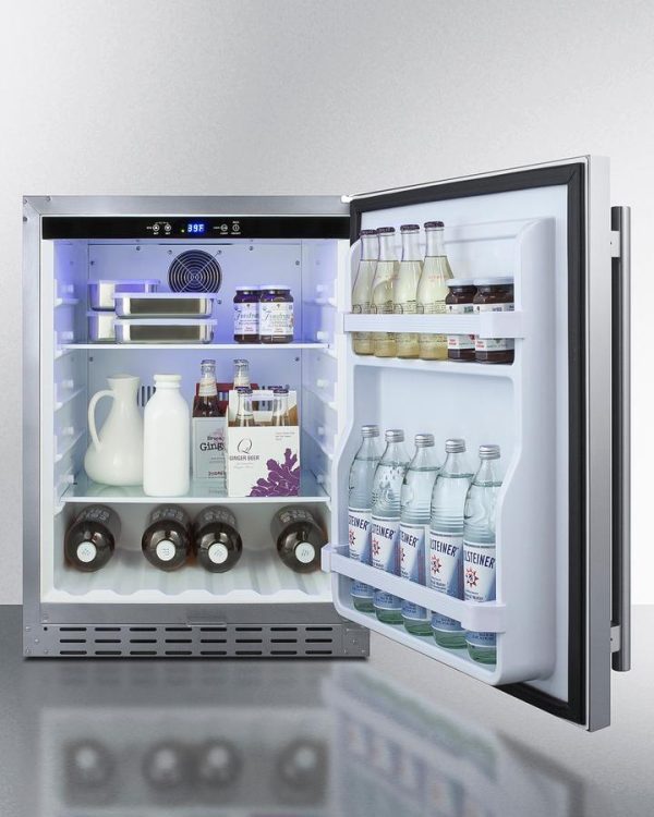 Summit AL55OSCSS 24  Built-In Outdoor Refrigerator, Ada Compliant Supply