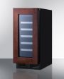 Summit ALWC15PNR 15  Wide Built-In Wine Cellar, Ada Compliant (Panel Not Included) For Sale