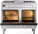 Ilve UPD40FWMPSS Professional Plus Ii 40 Inch Dual Fuel Natural Gas Freestanding Range In Stainless Steel With Trim Online now