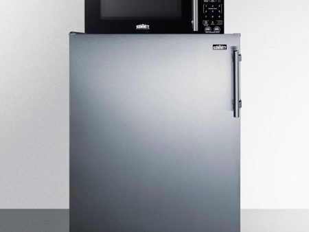 Summit MRF66BK2SSALHD Microwave Refrigerator-Freezer Combination With Allocator Online Sale