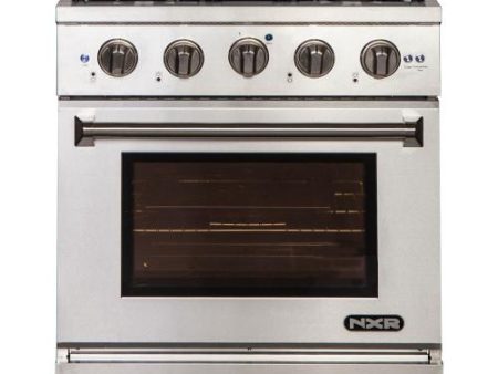 Nxr Ranges AKD3001LP 30-In. Culinary Series Professional Style Lp Gas And Electric Dual Fuel Range, Stainless Steel Fashion