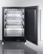 Summit SCR610BLSDRI 24  Wide Built-In Mini Reach-In Beverage Center With Dolly Online