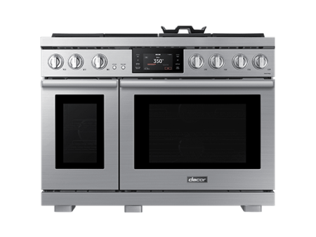 Dacor DOP48T963DS 48  Dual-Fuel Range, Silver Stainless, Natural Gas Liquid Propane Hot on Sale