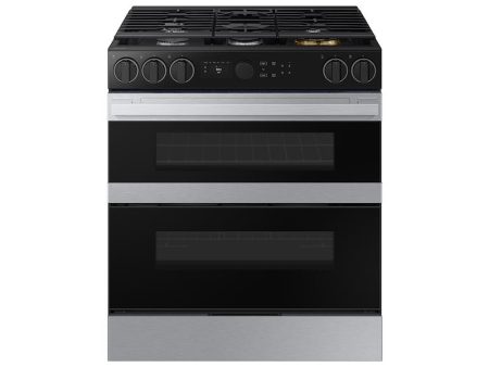 Samsung NSY6DG8550SR Bespoke Smart Slide-In Dual Fuel Range 6.3 Cu. Ft. With Flex Duo™ & Illuminated Precision Knobs In Stainless Steel For Sale