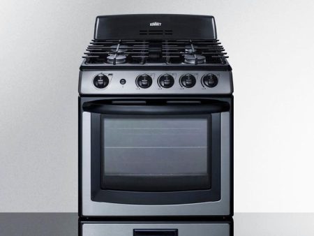 Summit RGH24RSS 24  Wide Gas Range & Convertible Hood Online