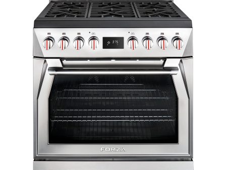 Forzacucina FR366DF 36  Professional Dual Fuel Range Hot on Sale