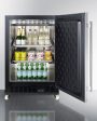 Summit SCR610BLSDRI 24  Wide Built-In Mini Reach-In Beverage Center With Dolly Online